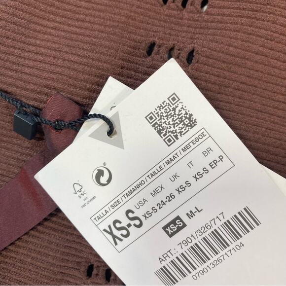 Zara Women's Perforated Seamless Short Leggings Size XS/S - Picture 8 of 8